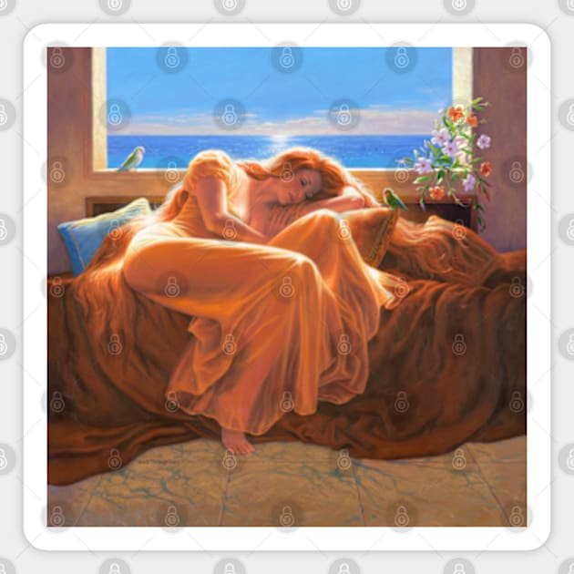 Tribute to Flaming June Magnet by Spiderwebart Gallery